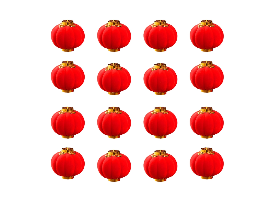 Pack de 16 lanternas pequenas premium 8 com veil de pelúcia 7x7x6.5 cm LAXISCREED