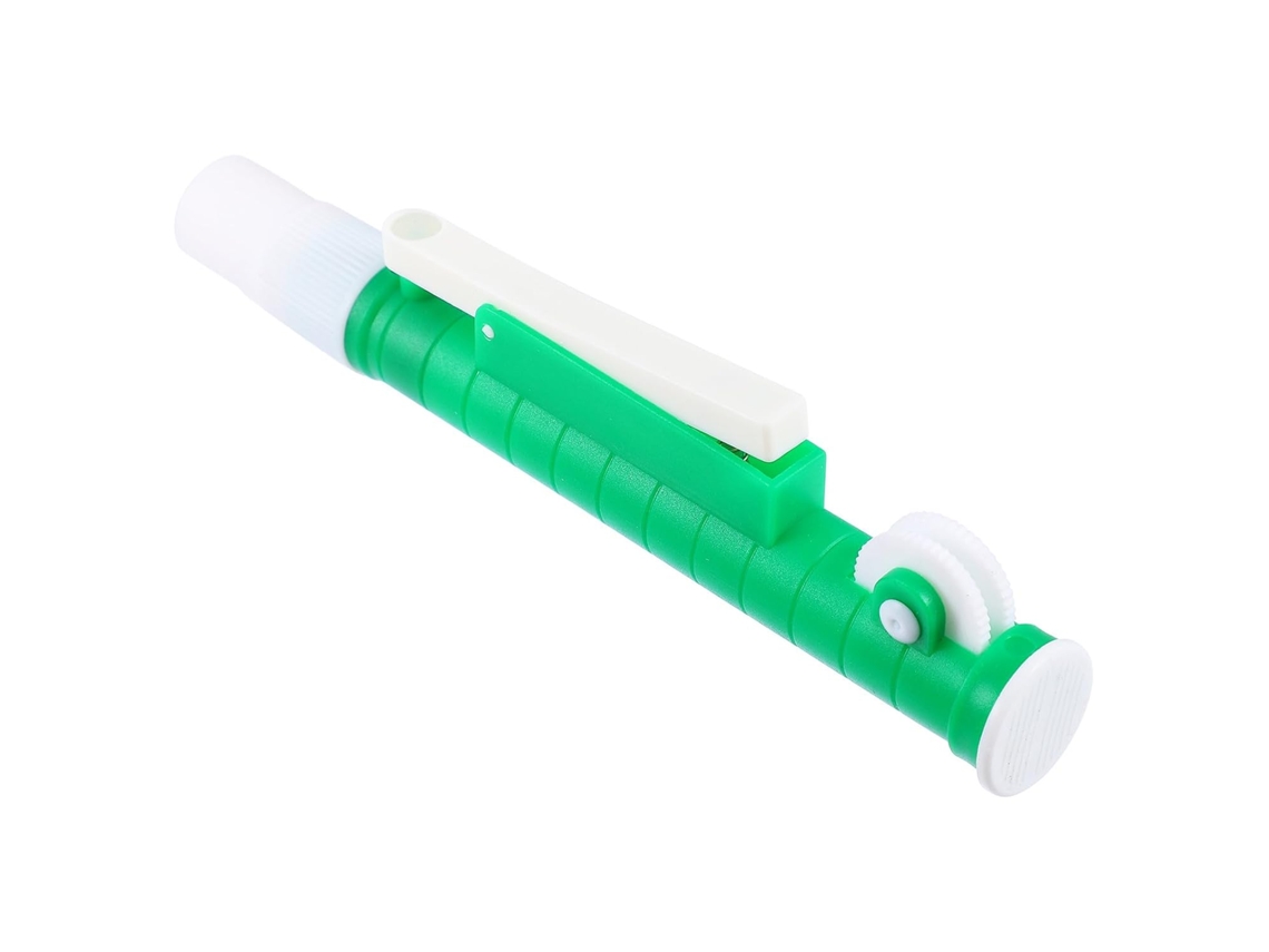 Pipeta De Laboratório De 10 Ml Em Pp Verde Com Bomba Para Enchimento Preciso.
