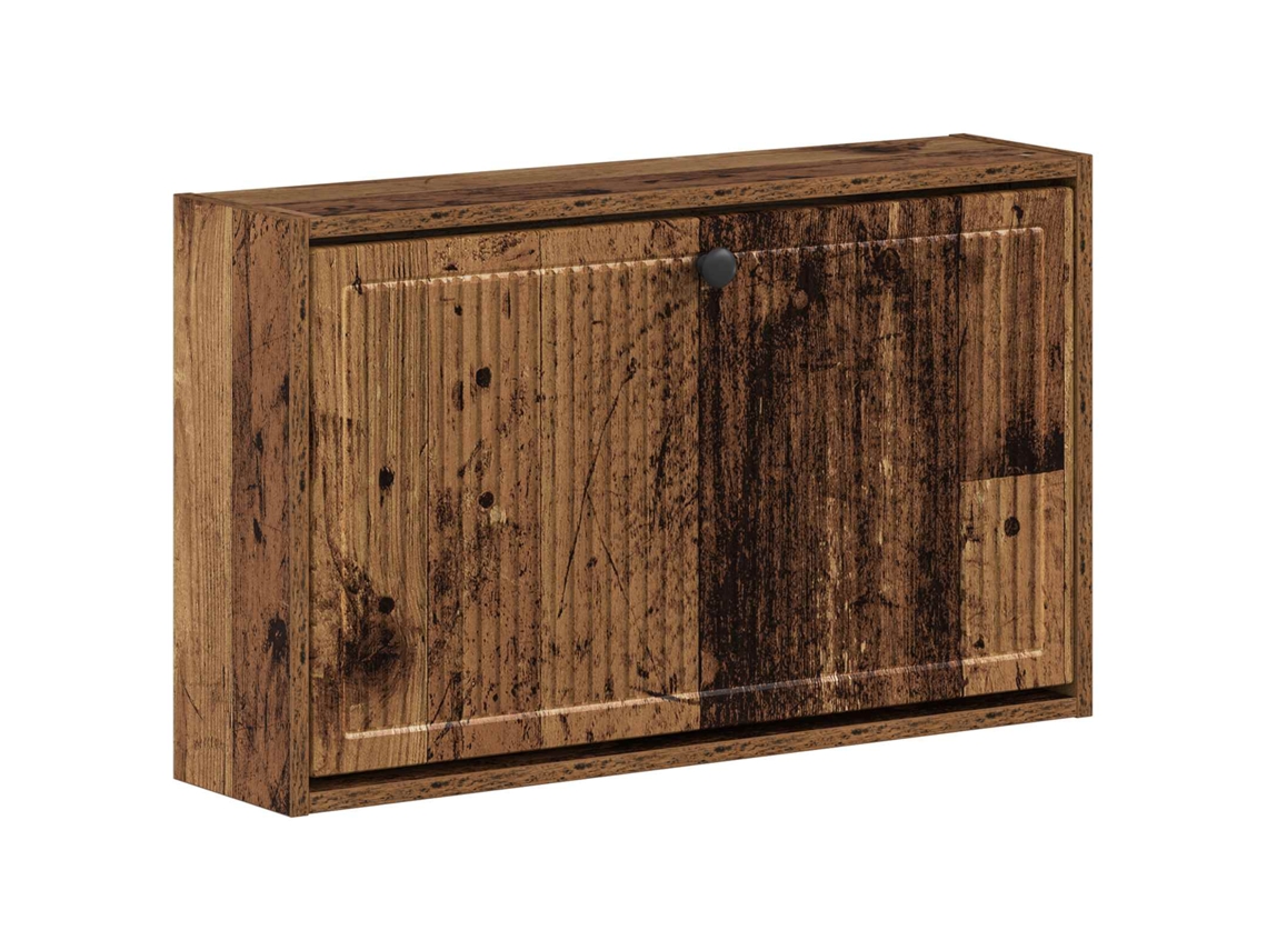 Vidaxl Armário De Sapatos De Parede Ede 71 X 17 X 43 Cm Madeira Antiga
