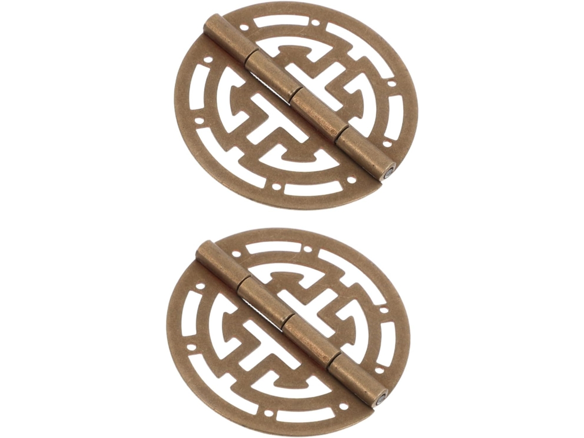 Dobradiças Para Caixa De Joias Antiga Kichvoe, 2 Peças, Em Latão, Decorativas, Para Mini Baú De Madeira, Para