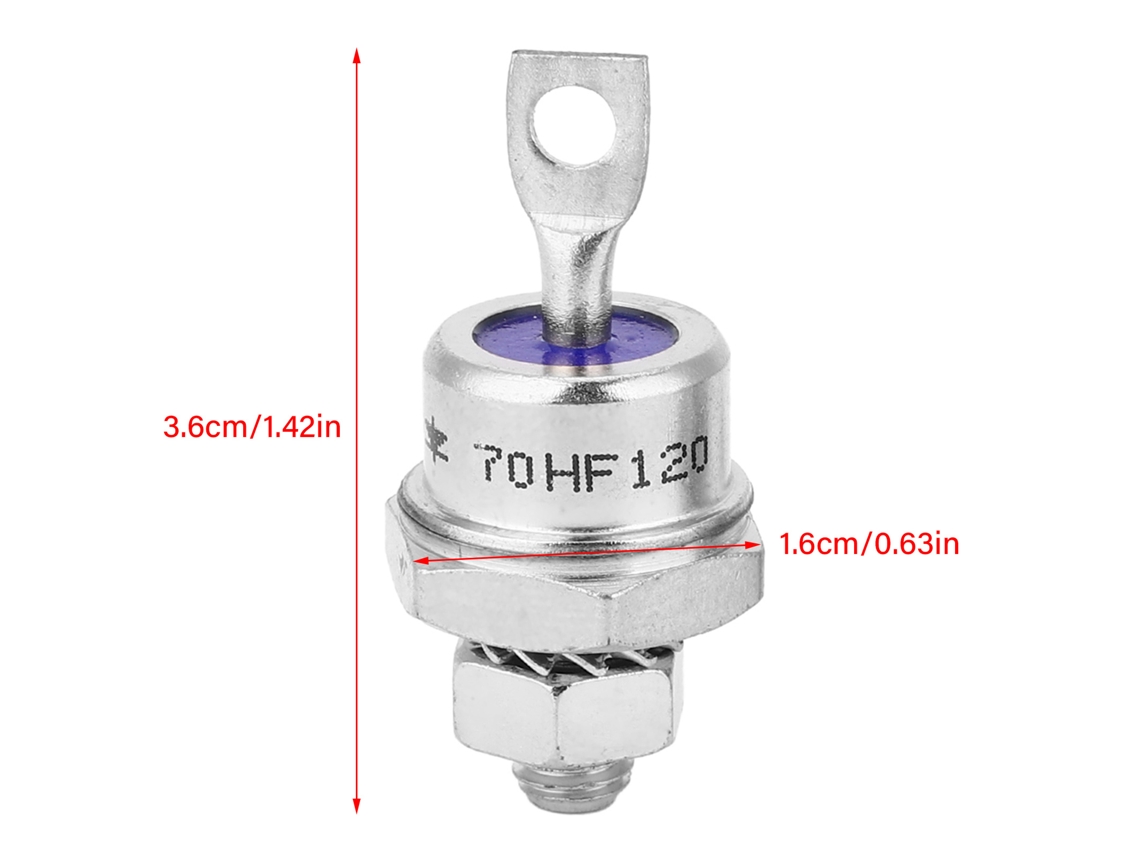 Laxiscreed Diodo Retificador Espiral Para Carregamento De Bateria Compatível Com Modelos 70hfr120 E 70hf120