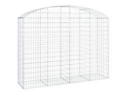 Gabion Basket, Gabion Baskets Vidaxl Prateado Ferro (200 X 50 X 140/160 Cm)