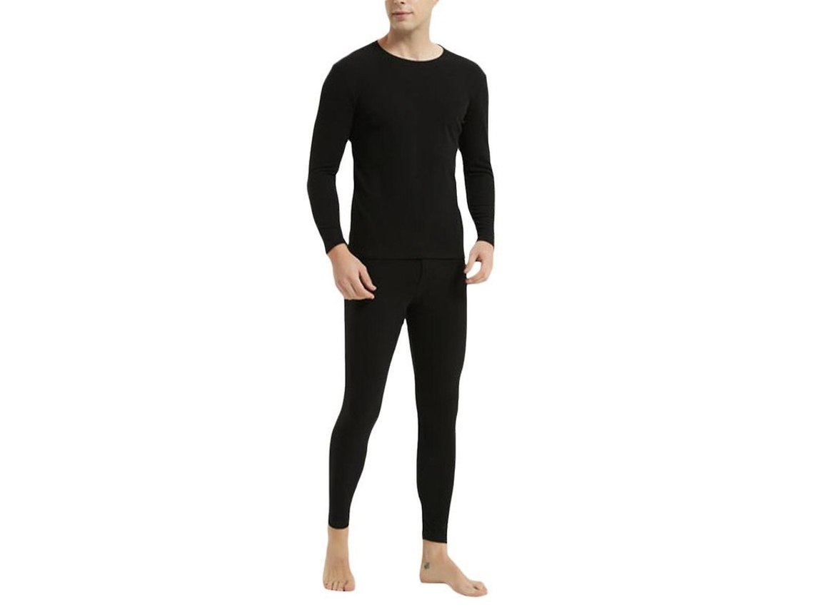 Roupa íntima térmica masculina Mystdiy 2026, manga comprida, modeladora e antipilling.