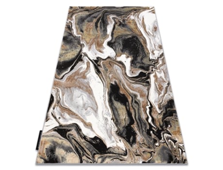 Tapete de Luxe Moderno 622 Abstração - Structural Creme/Ouro (120 x 170 cm)