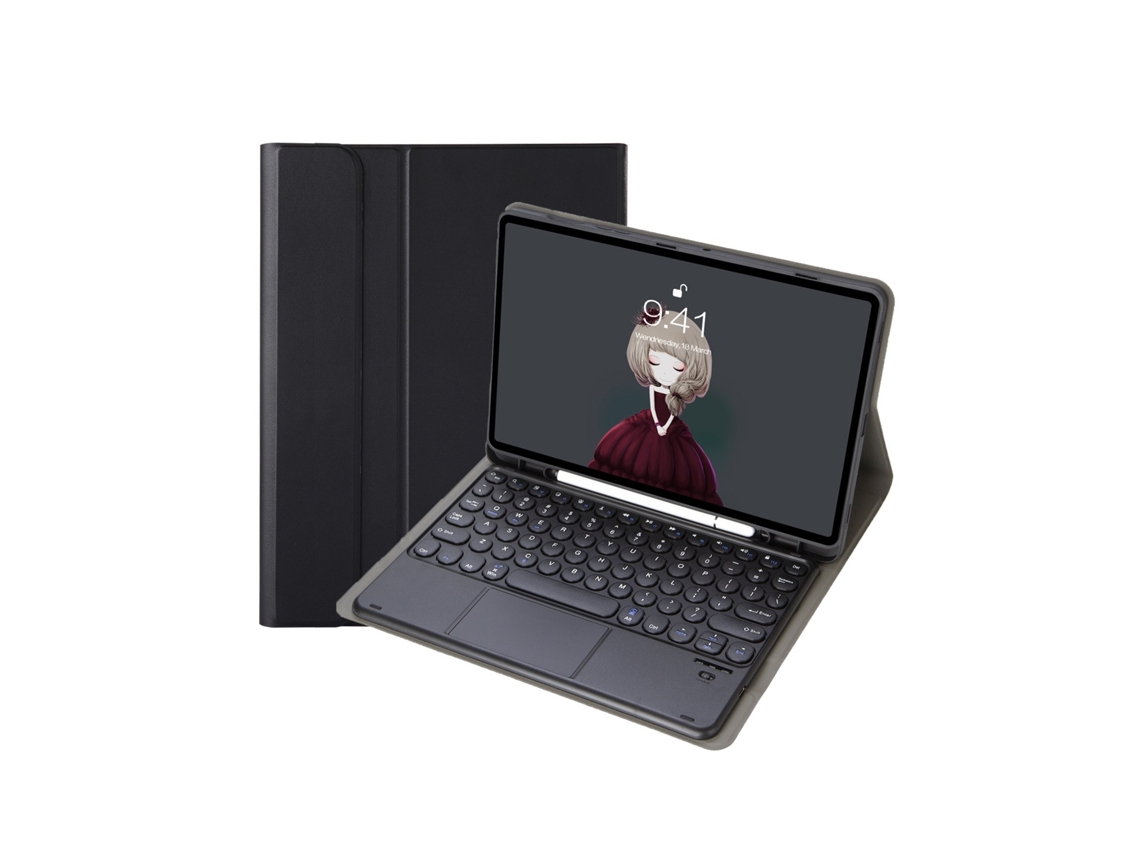 Lurelia Capa Com Teclado Bluetooth Para Ipad 9.7 2017/2018 Com Teclado Destacável