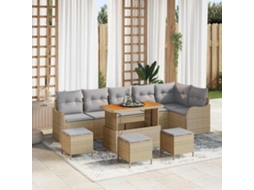 Vidaxl Conjunto De Sofá De Jardim 10 Unid. 9-número De Lugares