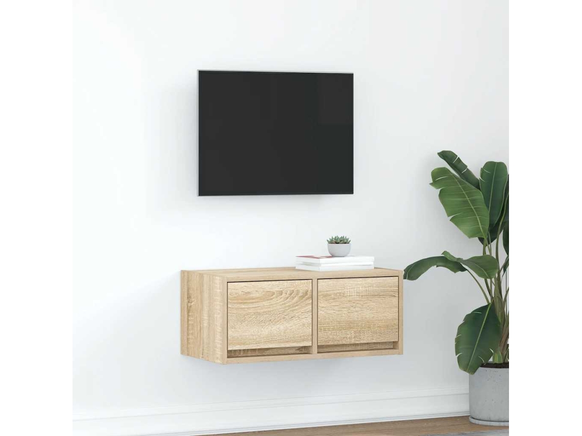 Vidaxl Móvel De Tv 60x31x25,5 Cm Derivados De Madeira Carvalho Sonoma