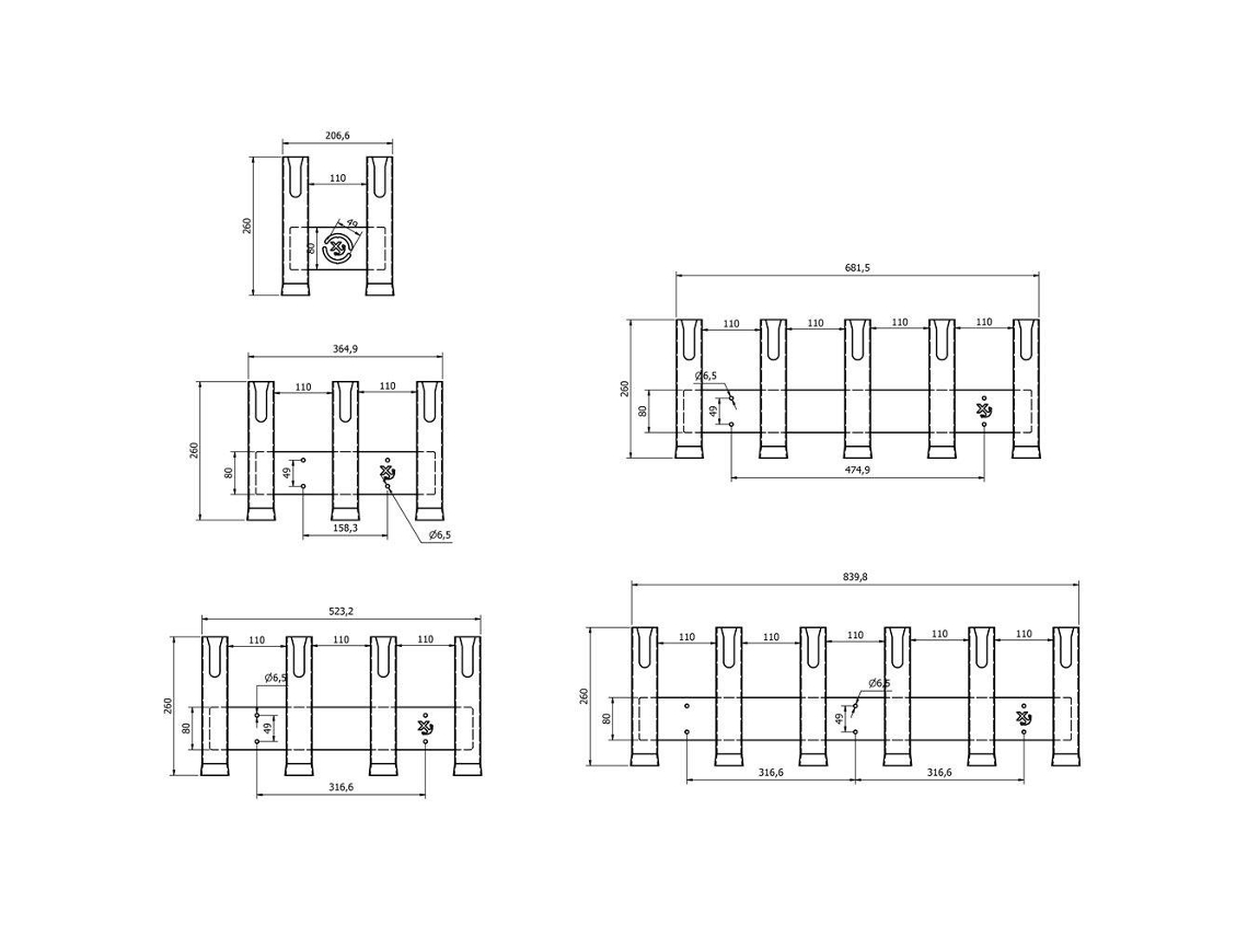 Seanox Rod Holder Without Mount 3 Rods