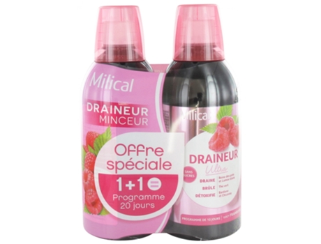 Drenante Ultra Emagrecedor Lote de 2 X 500 Ml Sabor: Framboesa MILICAL
