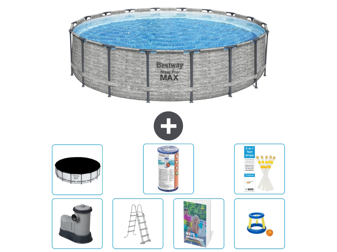 Bestway Piscina Bestway Steel Pro Max Redonda - 549x122 Cm - 8-peças S541