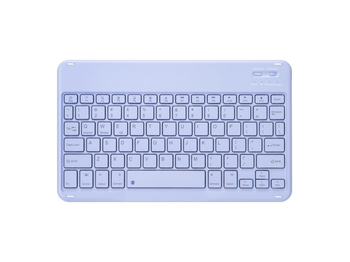 Teclado Bluetooth YUNZII de 10 Polegadas, Teclas Quadradas, Compatível com iPad, Lenovo, Huawei e Xiaomi, Sem Fio e Magnético, Lilás Claro