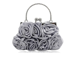 2026 bolsos de Noite para Mulher Bolsos Florais de Seda para Festa com Flores de Rosa Bordadas À Mão