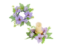 Laxiscreed Conjunto De 2 Castiçais De Ovos De Páscoa Com Flores Vivas Para Sala E Jantar