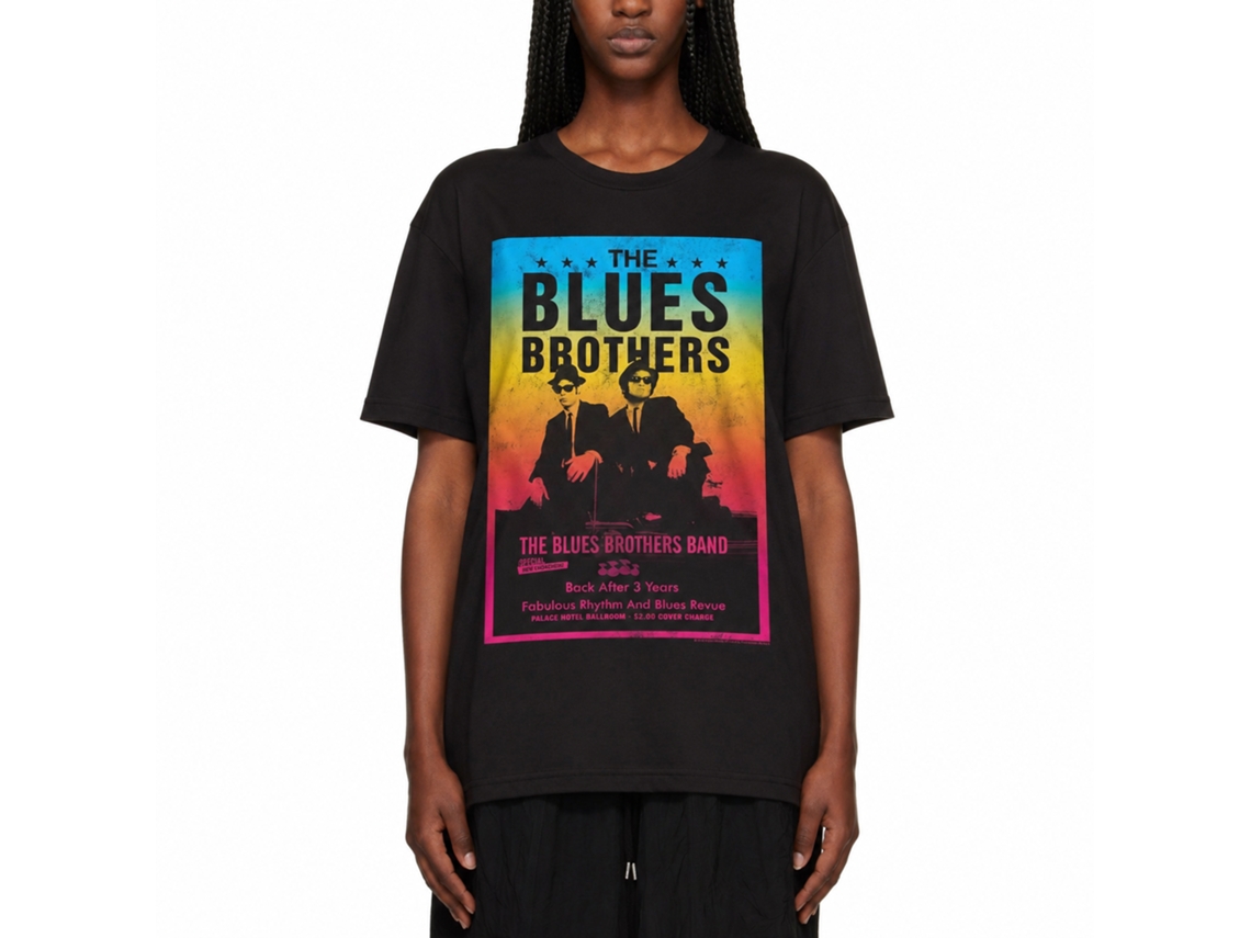 Rockinstone The Blues Brothers Movie Poster Black Adult T-shirt Size:xl