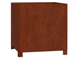 Conjunto 1 Canteiro Vidaxl Marrom Aço (50 X 50 X 50 Cm)