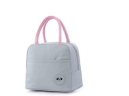 Bolsa de Almuerzo Impermeable Con Aislamiento, Reutilizable Y Portátil para Hombres Y Mujeres (gris)