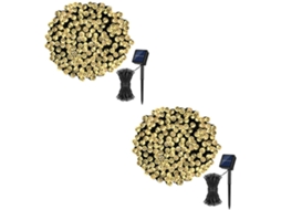 2 Conjuntos de Luzes Solares, 22 Metros de Comprimento, 200 Leds, 8 Modos, Natal, Baixo Consumo, Moderno, Ergonômico, Uso Diário STELASPLEN