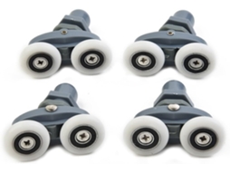 Conjunto De 4 Roldanas Nylon 23 Mm Para Portas Chuveiro Vidro Peças Re