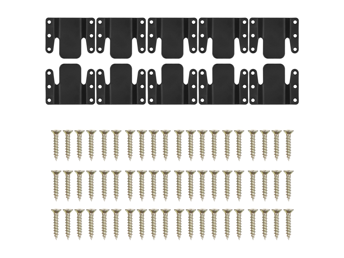 Conjunto de 10 conectores para sofá modular, conexão universal, clipes de fácil instalação com parafusos.