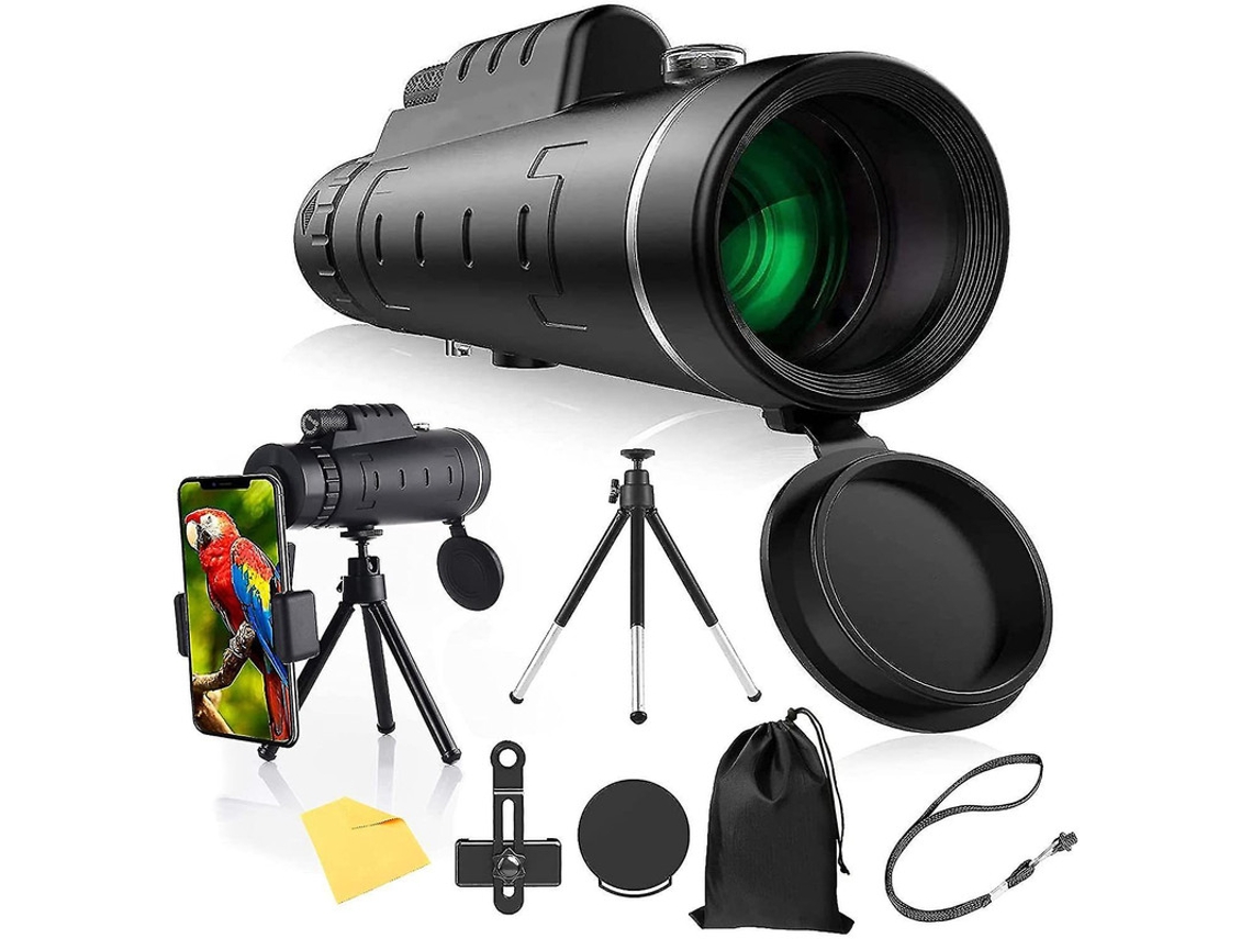 Telescópio Monocular 40x60 Hd Dual Focus Bak4 Prisma Ip68 Anti Neblina Vida Selvagem Caminhadas Preto Yizhood