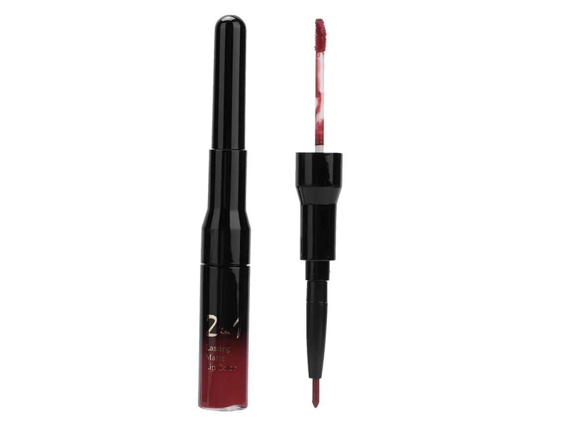 Lápiz Delineador Labial + Brillo Labial 2 En 1 Resistente Ao Agua De Longa Duração Batom 03
