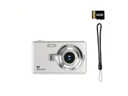 Câmara Digital Portátil, Alta Definição 4k, Autofoco, Inclui Cartão De Memória De 32 Gb E Flash, Zoom De 16x, Múltiplos Modos De Filtro. Tommy01