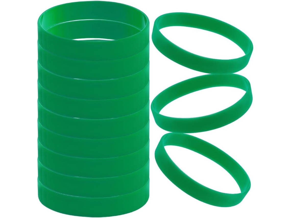 Creatcabin 12-pulseiras De Silicone Para Adultos, Seguras, Atraentes, Coloridas, Para Eventos, Festas, Concertos Vocais