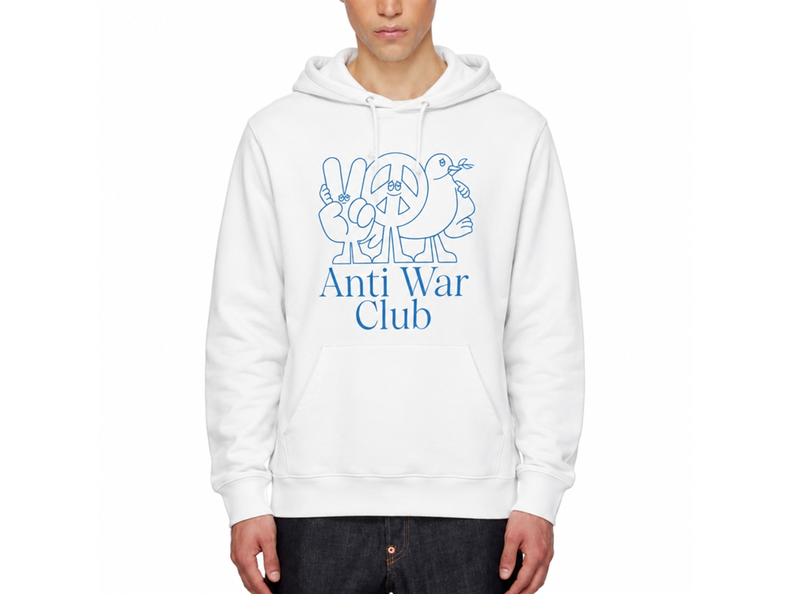 Rockinstone Anti War Club Hoodie Unique Designer Style