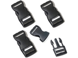 Clipes de plástico de 4 x 25 mm, dupla face, adequados para malas, bolsas e mochilas, bolsas, 3,1 x 6,5 cm Slowmoose