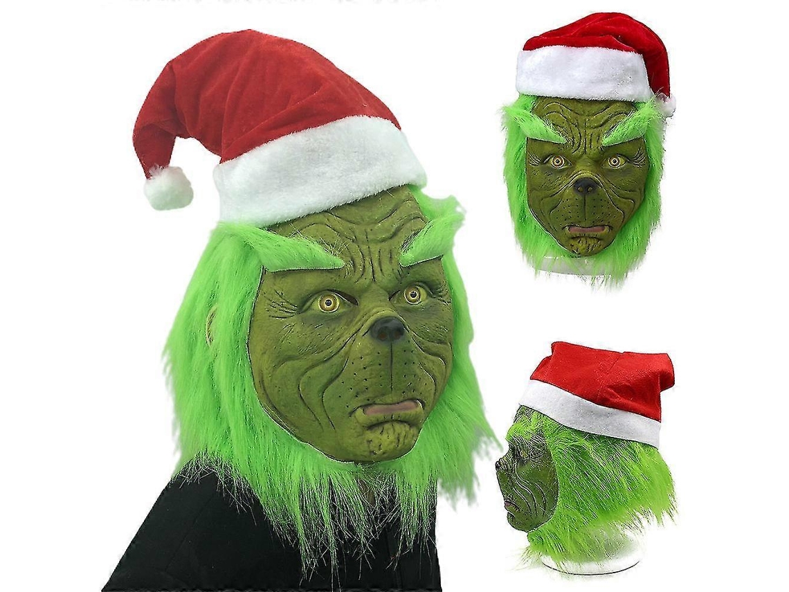 Máscara De Látex Para Cabeça Inteira Do Grinch, Chapéu De Natal, Monstro Adulto, Cosplay, Carnaval, Festa, Fantasias, Acessórios Olysi Shop