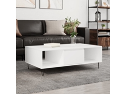 Mesa De Centro 104x60x35 Cm Derivados De Madeira Branco Lovely Home
