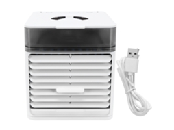 Ventilador Ar Condicionado Mini 7 Led Purificação Aromaterapia