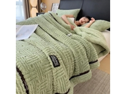 Manta de Lã Macia e Fofa para Outono Inverno Colcha Quente Respirável Sofá cama Sala Estar Artigos Têxteis o L