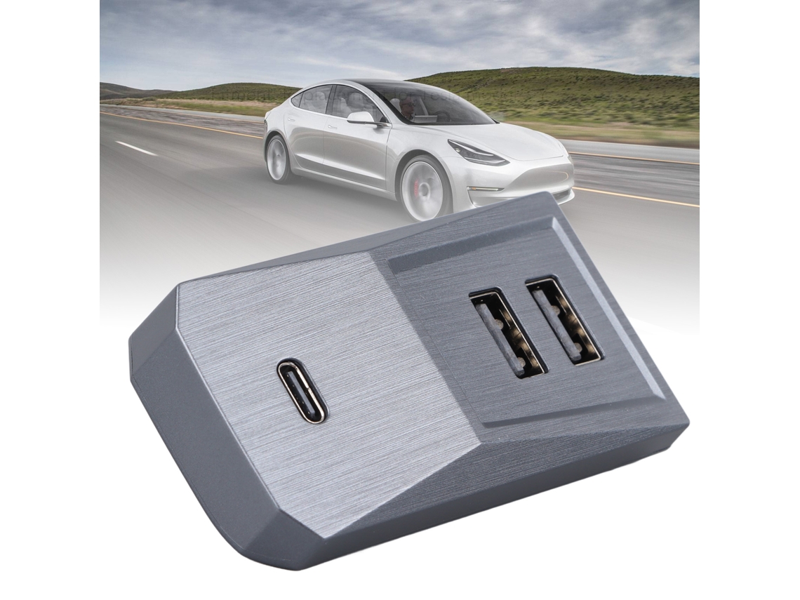 Hub Usb Para Porta Luvas, Transmissão Estável Com Múltiplas Portas, Estação De Acoplamento Prática Para Substituição De Tesla Model 3 Y Brilvibera