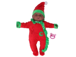 Primerox boneca Reborn Afroamericana 16 Polegadas Lifelike com Roupa e Chupeta para Presente