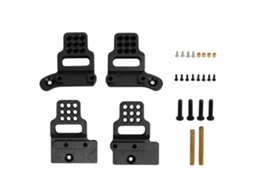 Soporte De Choque De Aluminio Con Multiagujeros Para Coche Rc Traxxas Trx4m 1/18 Fácil Instalación Negro