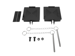 Tampa de extremidade Primerox para para-choques, quadrado, RV, com orifícios de vento, aço carbono, 4 polegadas