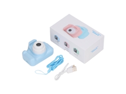 Câmera para Crianças com Tela Ips de 2,0 Polegadas, Grip Confortável, Corpo Arredondado, Carga Usb de 400mah, Brinquedo de Câmera Infantil Azul