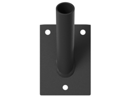 Conjunto 1 Suporte De Bandeira Vidaxl Preto Aço (10,5 X 7,5 X 0,25 Cm)
