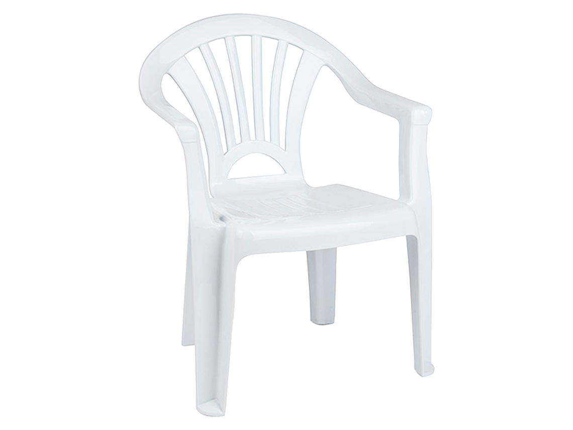 Cadeira Infantil Modelo Tipi Fabricado Na Espanha Leve E Fácil De Transportar Ideal Para Brincar, Ler E Desenhar 50 X 35 X 28 Cm Cor Branca Acan