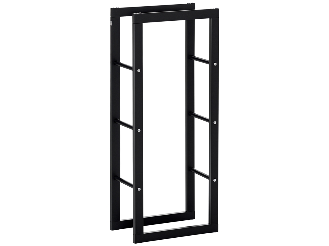 Suporte Vertical para Lenha LAMAISON até 100 Kg, 40x25x100 cm, Preto