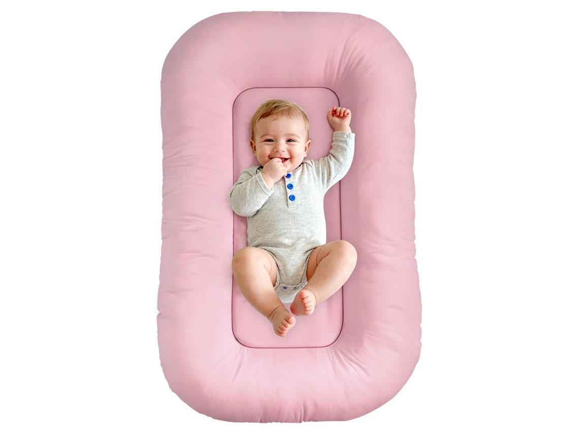Ninho de Bebé CHRUI 0 24 Meses Algodão Respirável Portátil 75x45cm (rosa)