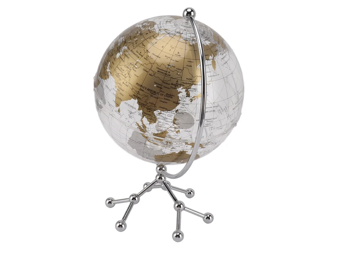 Globo Terrestre Iluminado Giratório Luz Decoração