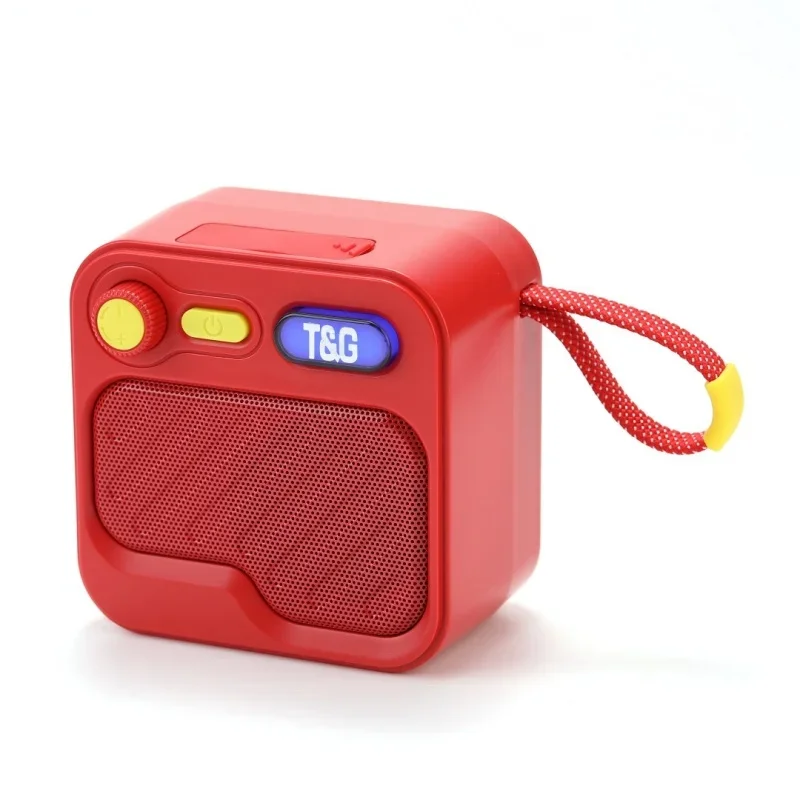 Alto falante Bluetooth Tws de Dois Canais, com Entrada para Cartão, Pode Receber Pagamentos e Transmitir Mensagens de Voz. MDUG (vermelho)