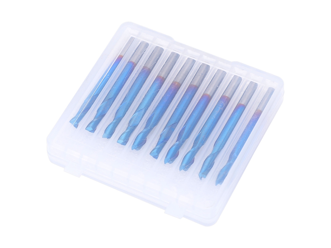 Conjunto De 2 Oitos Helicais De Corte Com Revestimento Azul Da Laxiscreed Para Fresadoras Cnc