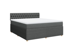 Box Spring Bed, Box Spring Beds Vidaxl Cinzeto Tecido (180 X 200 Cm)