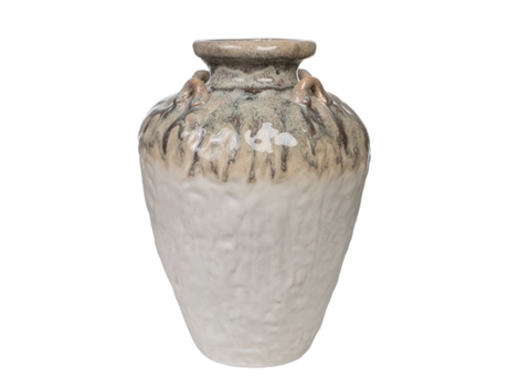 Vaso ROMIMEX Bege Porcelana 42 x 53 x 42 cm