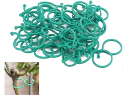 50 Clipes de Suporte Reutilizáveis para Plantas, Anéis Giratórios de Plástico para Trepadeiras e Hortaliças no Jardim
