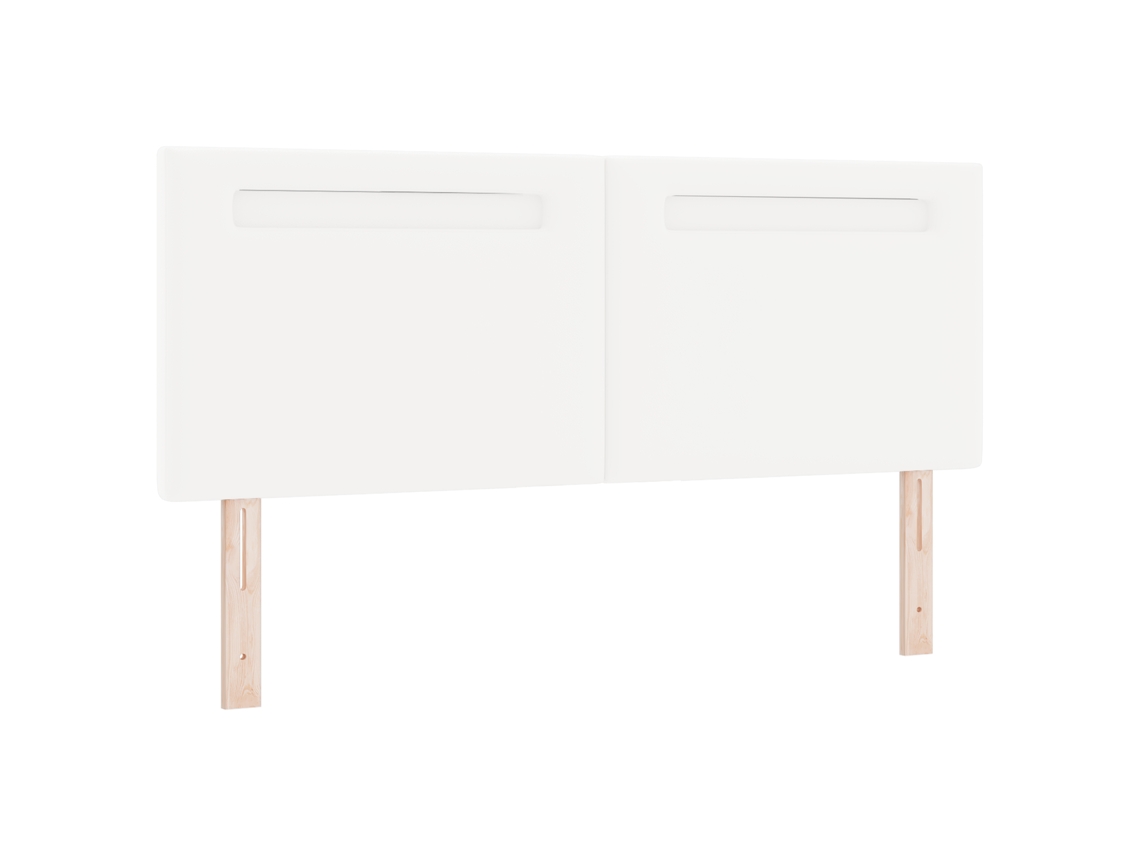Conjunto 1 Cabeceira Vidaxl Branco Couro Sintético (160 Cm)