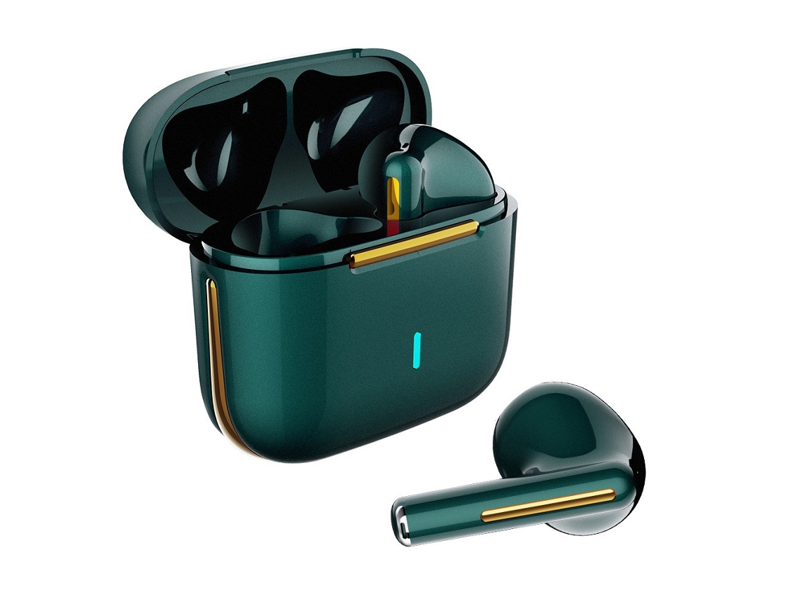Auriculares Bluetooth True Wireless AGTRUM Ex2 In Ear Microfone Verde